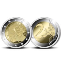Pièce de 2 euros Belgique 2020 « Année Jan van Eyck » Belle-épreuve dans un étui
