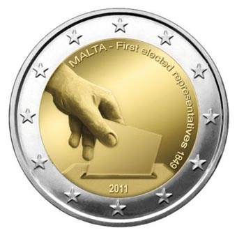 Malte 2 euros « Premières élections » 2011