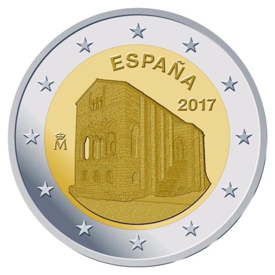 Spanje 2 Euro "Naranco" 2017 UNC