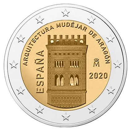 Spanje 2 Euro "Aragon" 2020