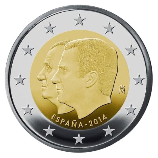Spain 2 Euro "Throne change" 2014 UNC