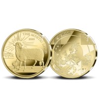 50 euromunt België 2020 ‘Gotiek - Jan van Eyck’ Goud Proof