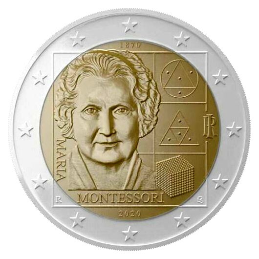 Italy 2 Euro "Montessori" 2020 UNC