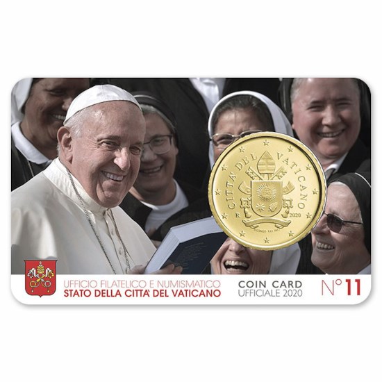 Vatican 50 cents 2020 BU Coincard