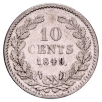 10 Cent 1848-1849 Willem II ZFr