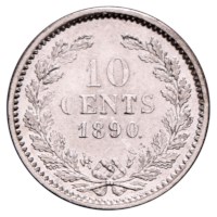 10 Cent 1889-1890 Willem III ZFr