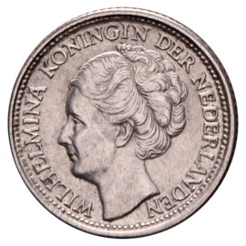 10 Cent 1943-1944P Wilhelmina Pr