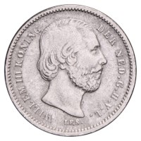 25 Cent 1887 Willem III Fr+