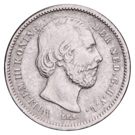 25 Cent 1887 Willem III Fr+