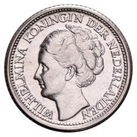 25 Cent 1941-1943P Wilhelmina Pr