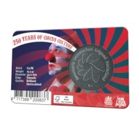 Médaille « 250 ans de la culture du cirque » dans une coincard