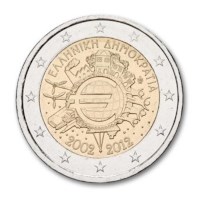 Griekenland 2 Euro "10 Jaar Euro" 2012