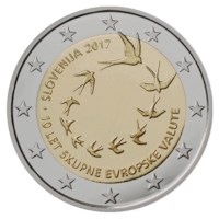 Slovenia 2 Euro "10 Years Euro" 2017