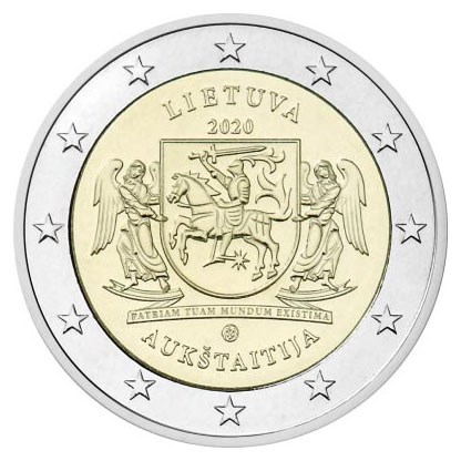 Lithuania 2 Euro "Aukštaitija" 2020