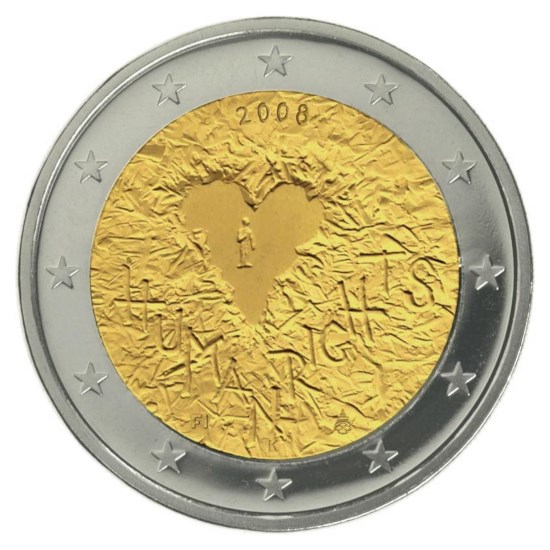 Finlande 2 euros « Droits de l'homme » 2008