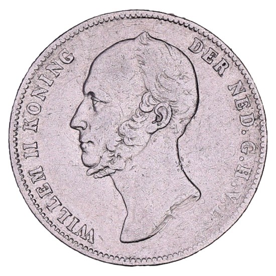 ½ Gulden 1848 Willem II ZFr+