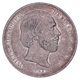 ½ Gulden 1857-1868 Willem III ZFr+
