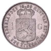 ½ Gulden 1898 Wilhelmina ZFr+ 