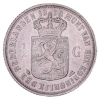 ½ Gulden 1905-1908 Wilhelmina ZFr+