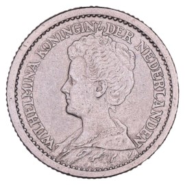 ½ Gulden 1910-1919 Wilhelmina ZFr+
