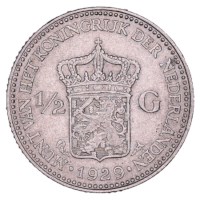 ½ Gulden 1921-1930 Wilhelmina Pr