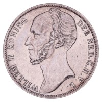 1 Gulden 1847-1848 Willem II ZFr+