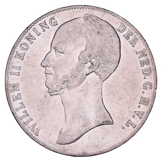2½ Gulden 1845 Willem II ZFr (1e type)