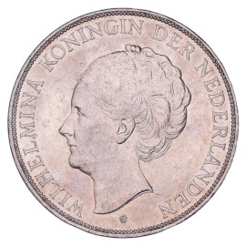 2½ Gulden 1937-1940 Wilhelmina ZFr+