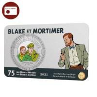 5 euromunt België 2021 ‘75 jaar Blake en Mortimer’ kleur BU in coincard 