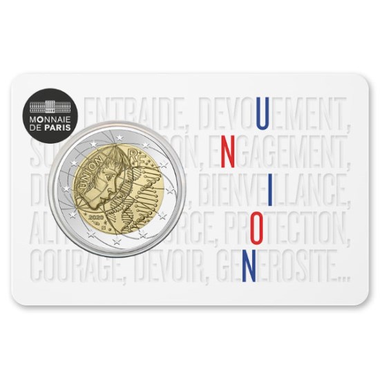 France 2 Euro "Medical Research" 2020 Coincard Unity