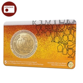 2,5 euromunt België 2021 ‘5 jaar Belgische Biercultuur immaterieel erfgoed’ BU in coincard NL