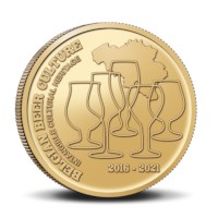 Pièce  de 2,5 euros Belgique 2021 «5 ans de patrimoine immatériel de la culture de la bière belge » BU dans une coincard FR