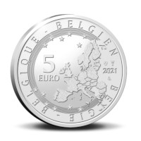 5 euromunt België 2021 ‘175 jaar Charles Van Depoele’ Zilver Proof