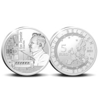 België 5 euromunt 2021 ‘175 jaar Charles Van Depoele’ Zilver Proof