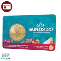 Pièce de 2,5 euros Belgique 2021 « UEFA EURO 2020 » BU dans une coincard NL