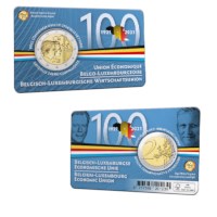 België 2 euromunt 2021 ‘100 jaar BLEU’ BU in coincard FR