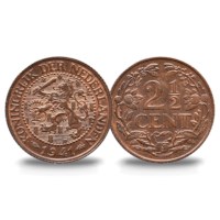 80 jaar afscheid 2 ½ cent 1941 in coincard