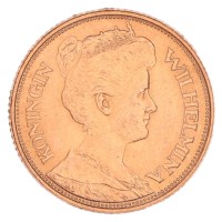 Gouden 5 Gulden Wilhelmina 1912 Pr+
