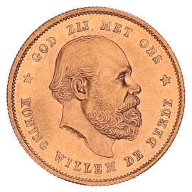 Gouden 10 Gulden Willem III 1876 Pr+