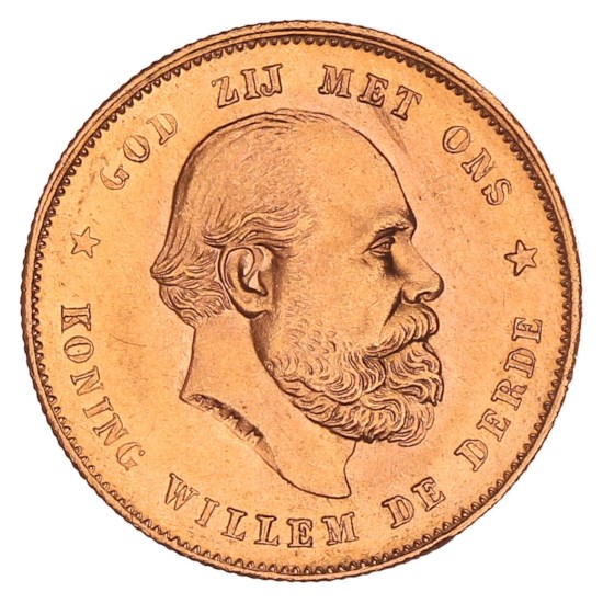 Gouden 10 Gulden Willem III 1879 Pr+