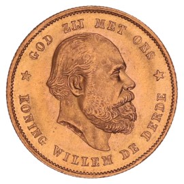 Gouden 10 Gulden Willem III 1880 Pr+