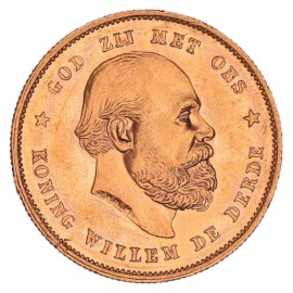 Gouden 10 Gulden Willem III 1885 Pr+