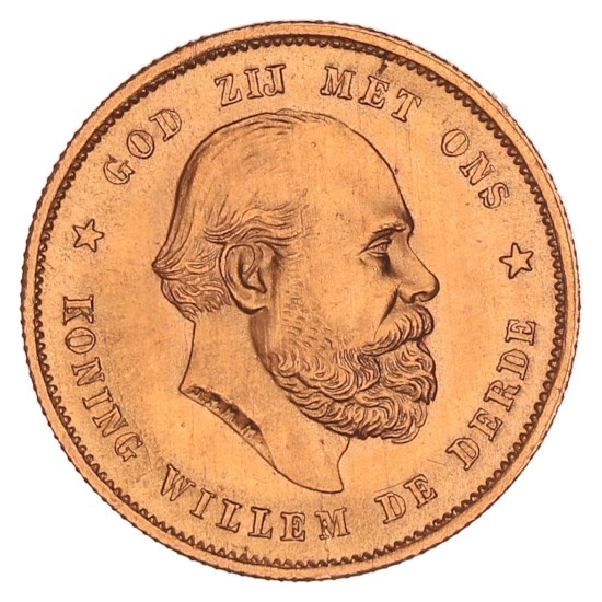 Gouden 10 Gulden Willem III 1889 Pr+