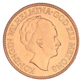 Gouden 10 Gulden Wilhelmina 1927 Pr+