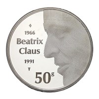 50 Gulden 1991 Huwelijk Beatrix-Claus Proof