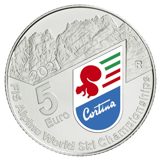 Italy 5 Euro "Alpine Ski" 2021