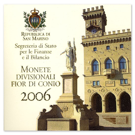 San Marino BU Set 2006 + 5 Euro "Delfico"