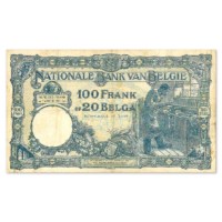 100 Francs - 20 Belgas 1927-1932 TTB