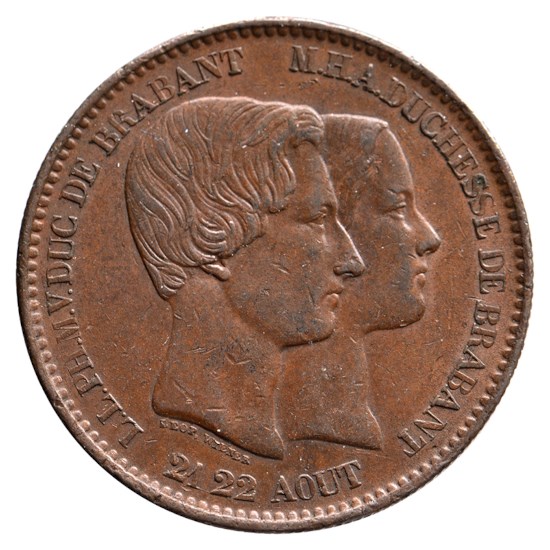 Module 10 Centimes 1853 - Léopold I TTB+