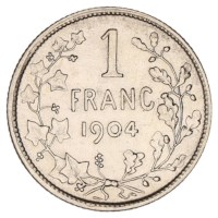 1 Franc 1904-1909 FR - Léopold II TTB